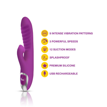 Frenzy Clitoral Suction Rabbit - Berry