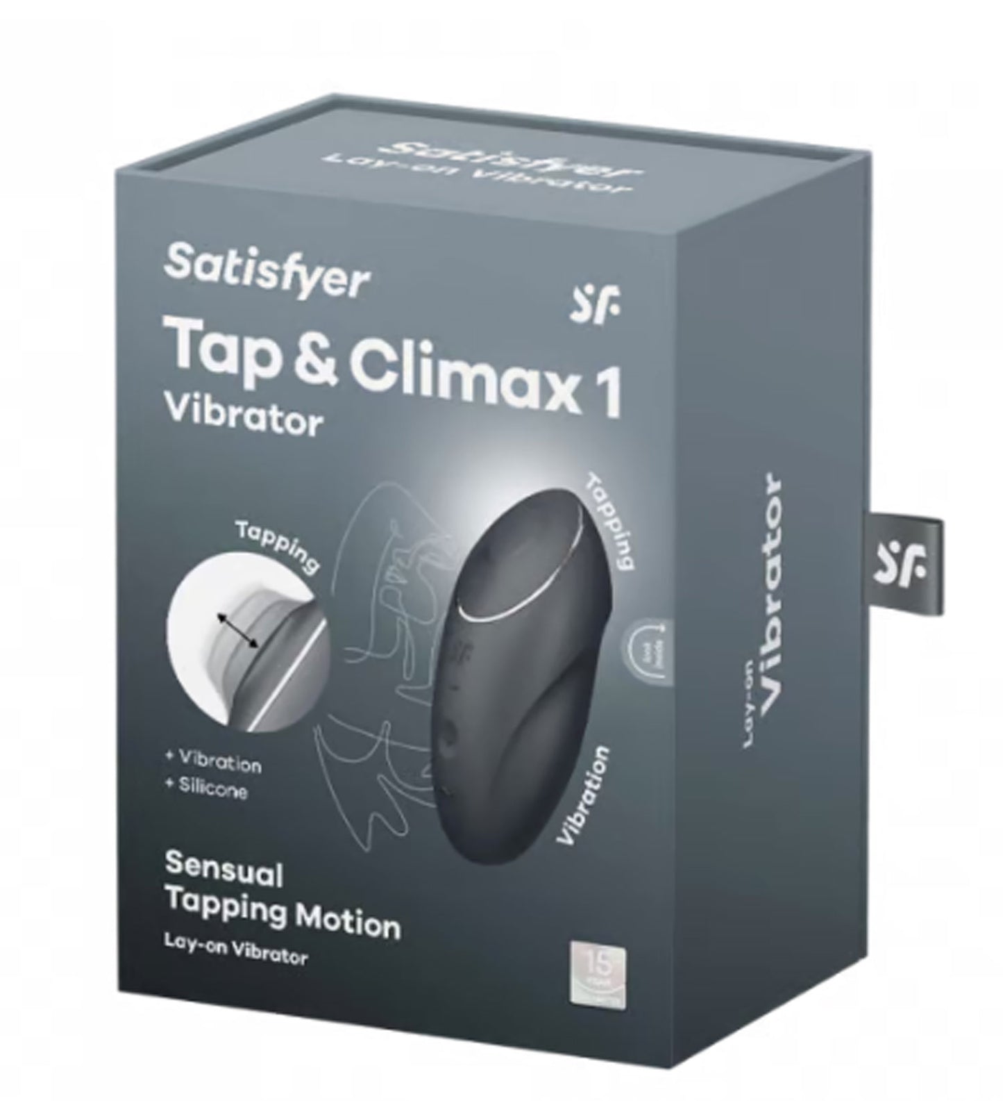 Satisfyer Tap and Climax 1 Vibrator - Grey